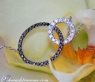 Attraktive Kette mit schwarzen & weißen Diamanten im Kreis Design #4