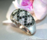 Interessanter schwarze Diamanten Ring im Rauten Design #4