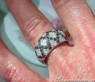 Interessanter schwarze Diamanten Ring im Rauten Design #5