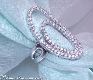 Attraktiver Brillanten Ring im Ellipsen-Design Attraktiver Brillanten Ring im Ellipsen-Design