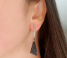 Eindrucksvolle schwarze Diamanten Ohrgehänge #3