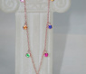 Zarte Multicolor Saphir Kette in Roségold #2