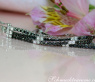 Dreireihiges Tennisarmband mit schwarzen und weißen Diamanten #4
