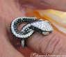 Extravaganter Schlangen Ring mit schwarzen Diamanten #2