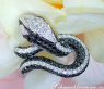 Extravaganter Schlangen Ring mit schwarzen Diamanten #4