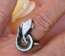 Extravaganter Schlangen Ring mit schwarzen Diamanten #5