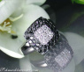 Zeitloser Carré Ring mit schwarzen Diamanten #2