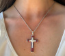 Grandioser Kreuz in Kreuz Anhänger mit Rubinen #3