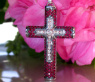 Grandioser Kreuz in Kreuz Anhänger mit Rubinen #5