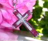 Grandioser Kreuz in Kreuz Anhänger mit Rubinen #6