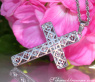 Grandioser Kreuz in Kreuz Anhänger mit Rubinen #9