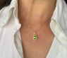 Schlichter Peridot Anhänger mit Diamanten #3