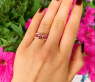 Exquisiter Morganit Ring mit pinken Saphiren und Brillanten #4