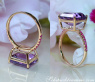 Auffallender Amethyst Ring mit Rubinen #11