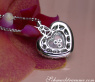 Extravaganter Herz Anhänger mit schwarzen Diamanten hinter Glas #6