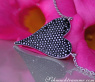 Extravagante schwarze Diamanten Herz Halskette #10