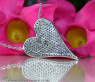 Extravagante schwarze Diamanten Herz Halskette #13
