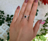 Überkreuzter schwarzer Diamant Solitär Ring #3
