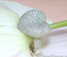 Prächtiger Diamant Herz Ring in Weißgold 750 #4