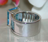 Extra stattlicher Blautopas Ring mit Diamanten #12