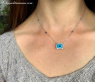 Traumhafte Blautopas Halskette mit Diamanten #3