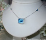 Traumhafte Blautopas Halskette mit Diamanten #4