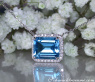 Traumhafte Blautopas Halskette mit Diamanten #10