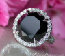 Spektakulärer schwarzer Diamant Solitär Ring mit Brillanten (14,58 ct.) #4