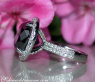 Spektakulärer schwarzer Diamant Solitär Ring mit Brillanten (14,58 ct.) #8