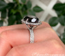 Spektakulärer schwarzer Diamant Solitär Ring mit Brillanten (14,58 ct.) #14