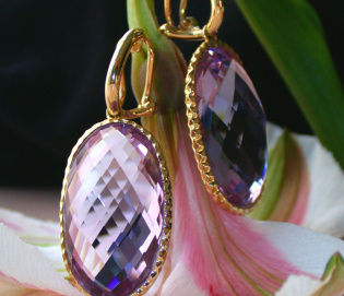 Unübersehbare Amethyst Ohrringe