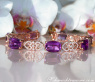 Prächtiges Amethyst Armband mit Diamanten im Art Déco Stil #1