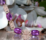 Prächtiges Amethyst Armband mit Diamanten im Art Déco Stil #6