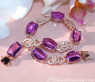 Prächtiges Amethyst Armband mit Diamanten im Art Déco Stil #7
