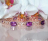 Prächtiges Amethyst Armband mit Diamanten im Art Déco Stil #8