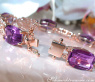 Prächtiges Amethyst Armband mit Diamanten im Art Déco Stil #13