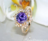 Zarter Tansanit Ring mit Diamanten im Schneeflocken Design #5