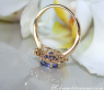 Zarter Tansanit Ring mit Diamanten im Schneeflocken Design #12