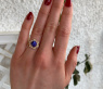 Zarter Tansanit Ring mit Diamanten im Schneeflocken Design #3
