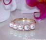 Femininer Baby Akoya Perlen Ring mit Diamanten #10