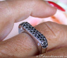 Eckiger schwarze Diamanten Ring #4