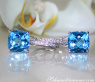 Wende Ohrringe "Kissen" mit Blautopas und Diamanten #5