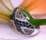 Aparter Ring mit schwarzen Diamanten, weißen & naturbraunen Brillanten #2
