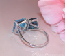 Wunderschöner "Toi et Moi" Ring mit Blautopas #13