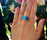 Wunderschöner "Toi et Moi" Ring mit Blautopas #3