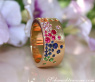 Wundervoller Multicolor Saphir Sternenhimmel Ring #2