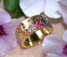 Wundervoller Multicolor Saphir Sternenhimmel Ring #9