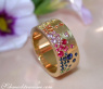 Wundervoller Multicolor Saphir Sternenhimmel Ring #8
