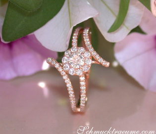 Bezaubernder Mini Solitär Ring mit Brillanten Bezaubernder Mini Solitär Ring mit Brillanten