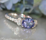 Femininer Tansanit Ring mit Brillanten #4